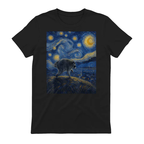 Jimothy Raccoon Starry Night Van Gogh Art Seattle