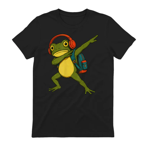 Funny Frog Back to School Girl Boy Kid First Day