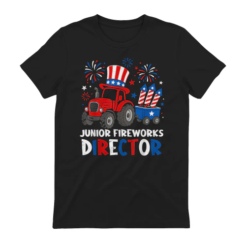 Junior Fireworks Director Tractor Fourth of July Boys Kids