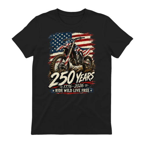 Dirt Bike Motocross 250 Years Ride Wild Live Free