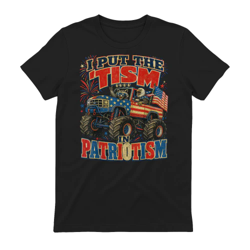 I Put The Tism in Patriotism Raccoon Eagle Monster Truck