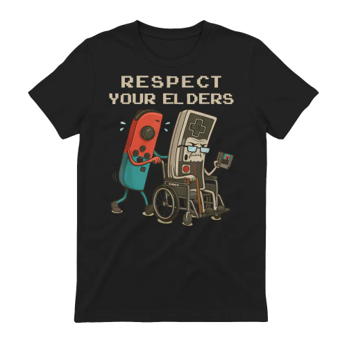 Respect Your Elders Retro Gaming Funny Gamer Controller 80s