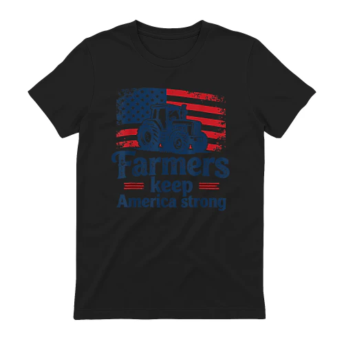 Patriotic American Farmer Tractor Farm Life USA Flag Farmer