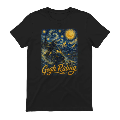 Snowmobile Gogh Riding Van Gogh Winter Art