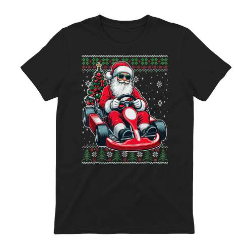 Christmas Santa Claus Kart Racing Ugly