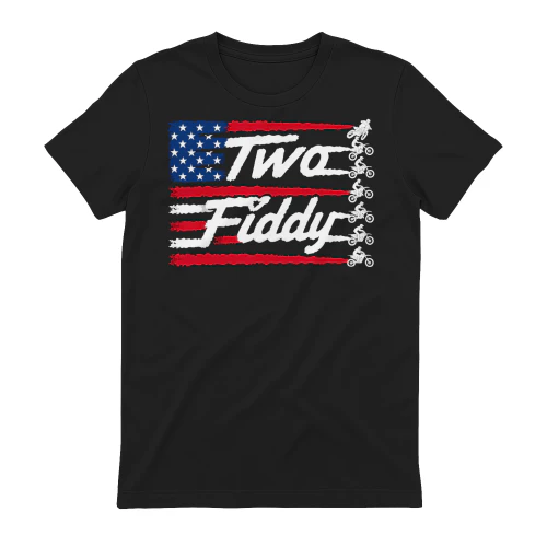 Dirt Bike Motocross Two Fiddy US Falg Rider