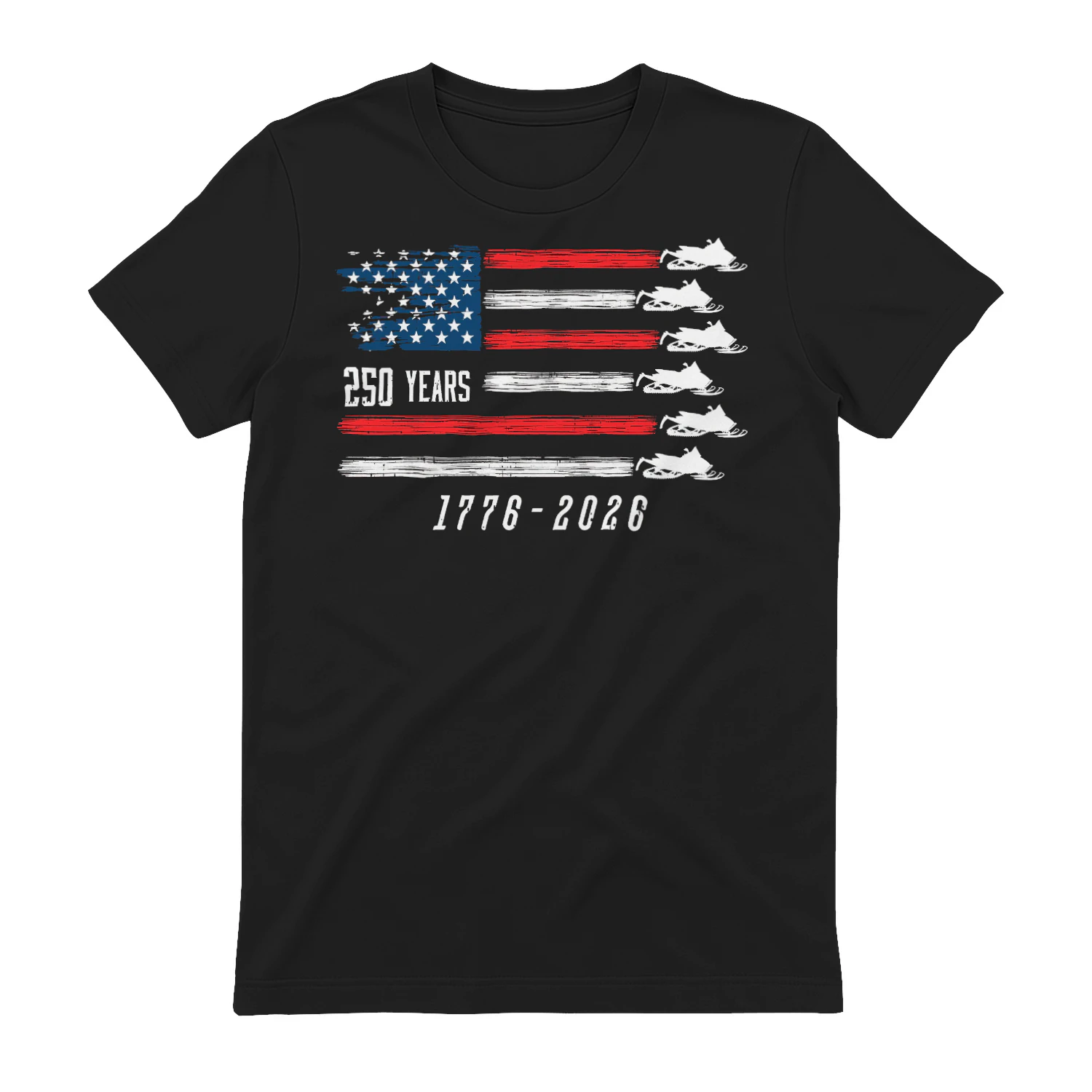 Snowmobile Sled US Flag 250 Years