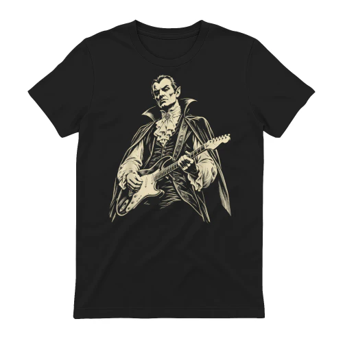 Dracula Vampire Playing Guitar Gothic Halloween