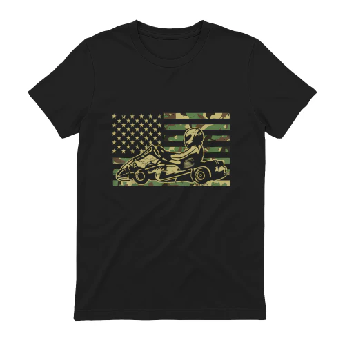Camouflage Us Flag Go Kart Go-Kart Racing