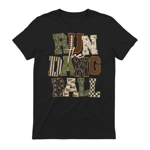 Vintage Patchwork Run The Dang Ball Football Mom