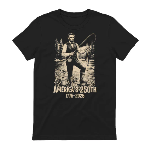 Abraham Lincoln Fishing Funny Retro Vintage Fisherman Meme