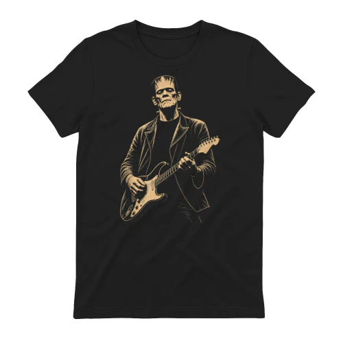 Vintage Frankenstein Playing Guitar Halloween