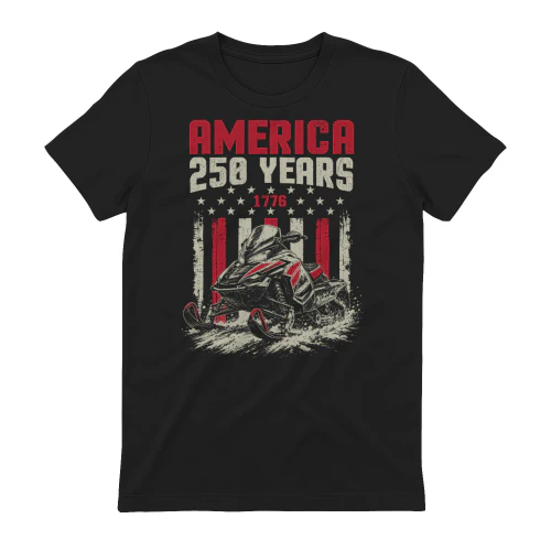 Snowmobile Sled America 250 Years 1776