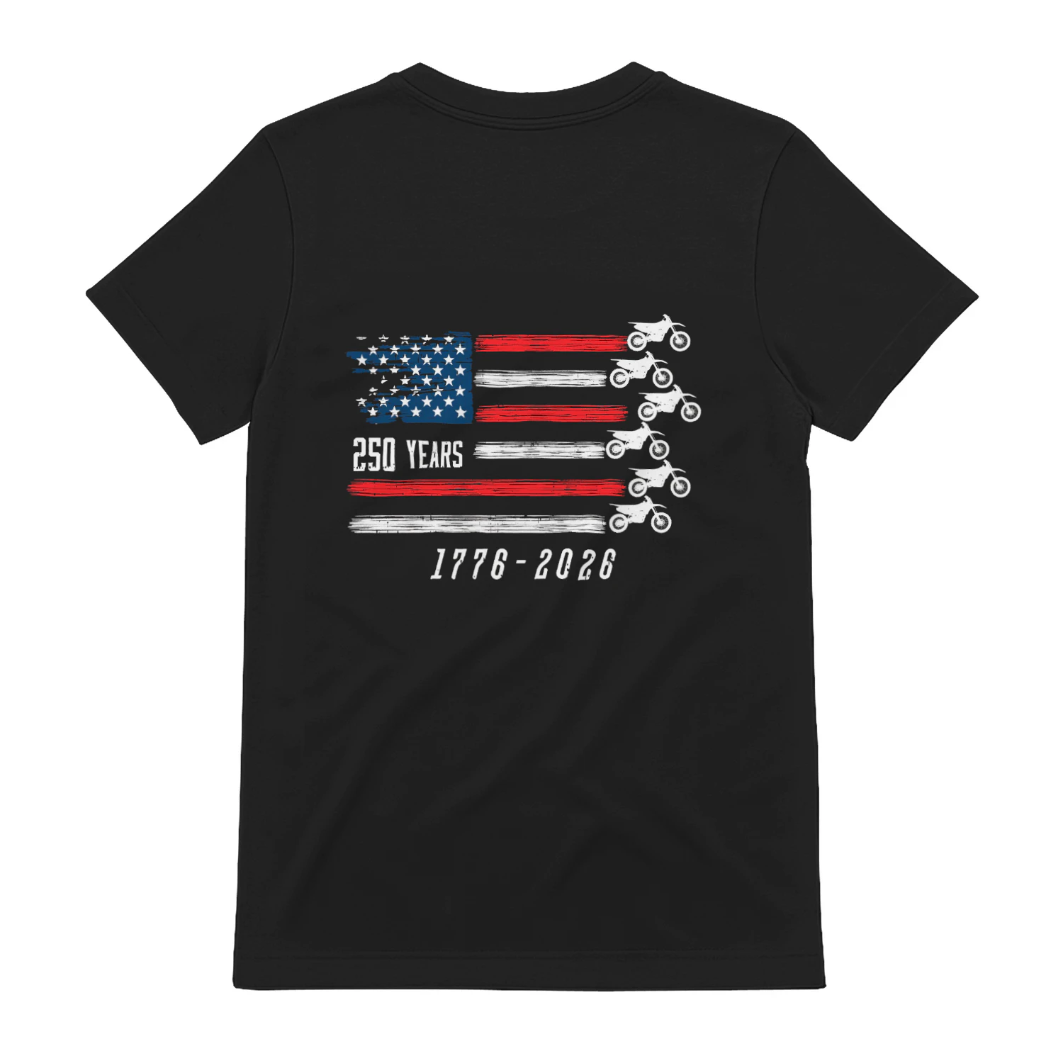 Dirt Bike Motocross America 250 Years Flag US