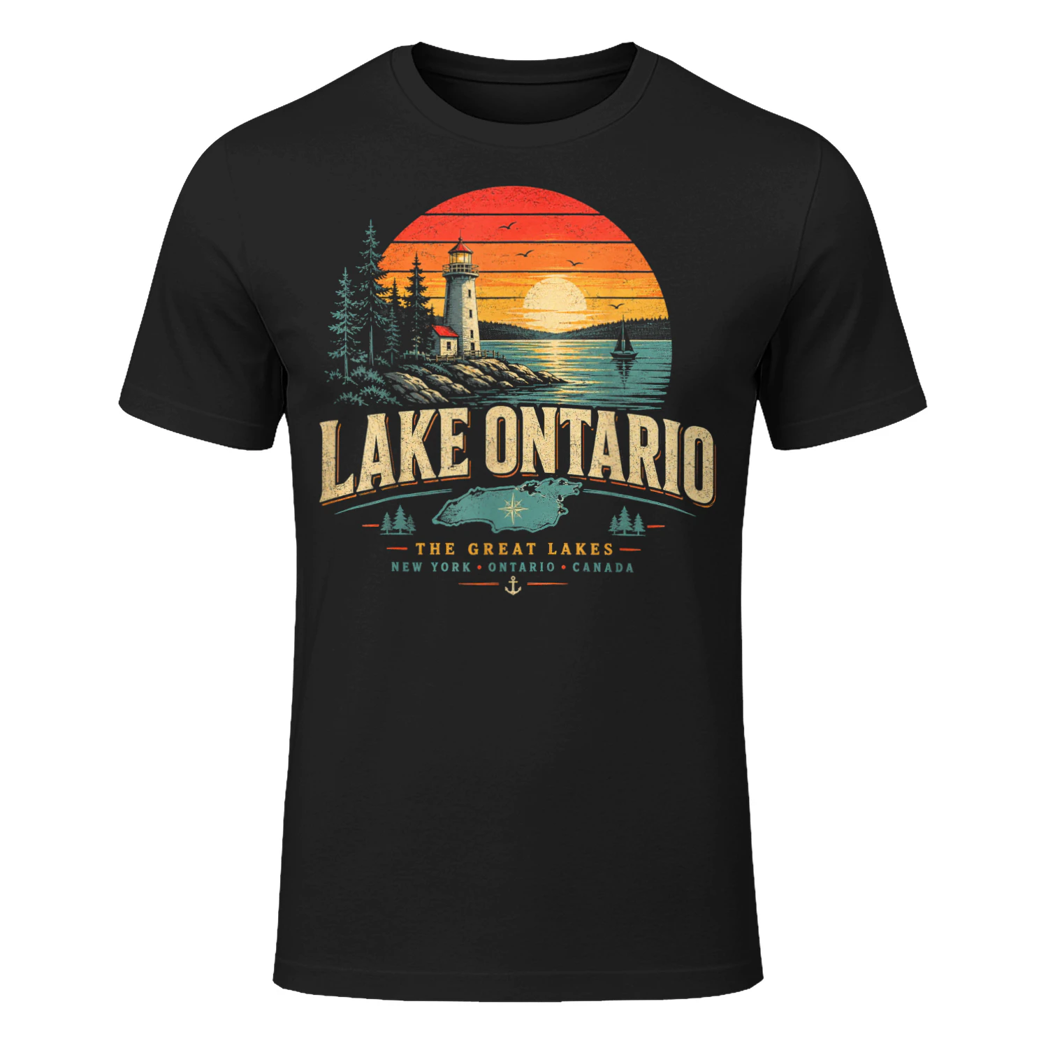 Lake Ontario Funny Vintage Lake Ontario Est 1615