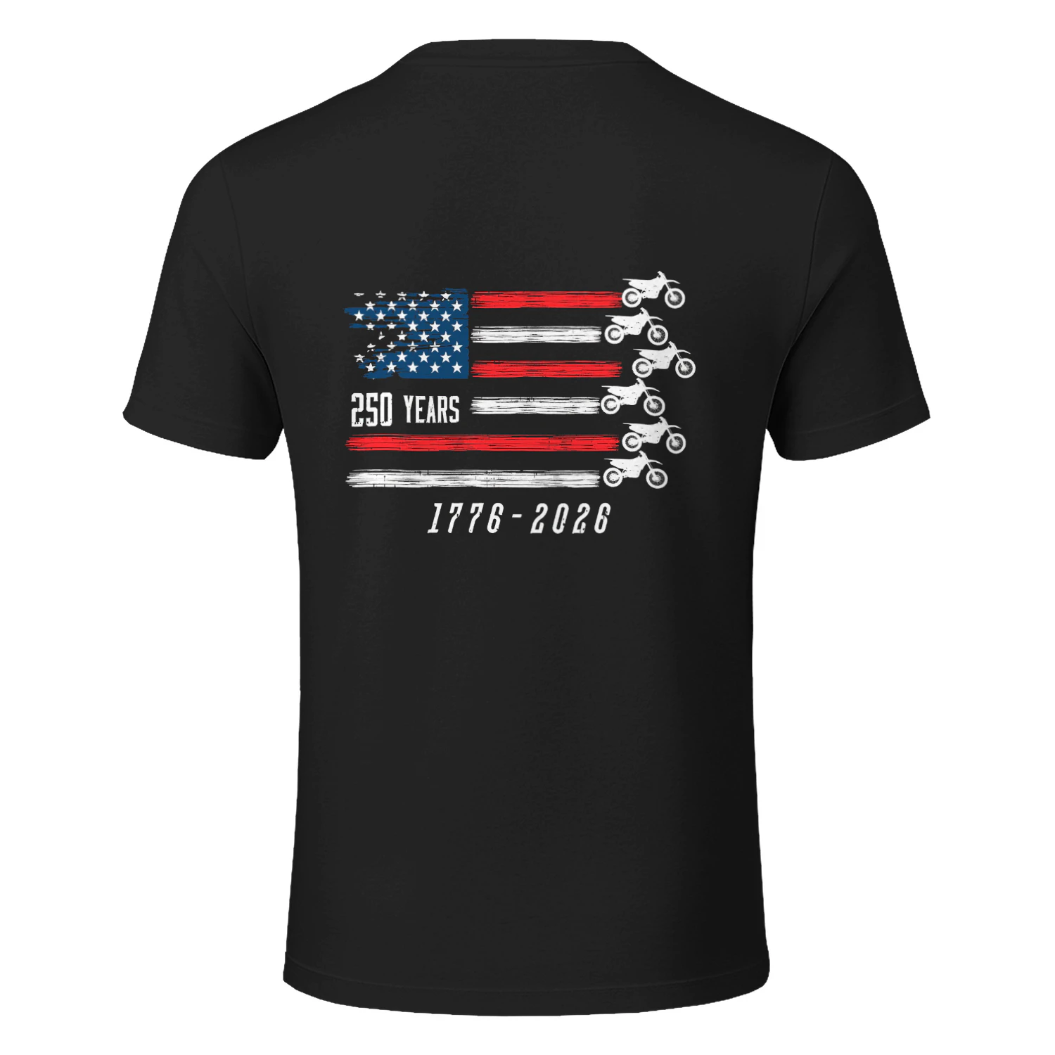 Dirt Bike Motocross America 250 Years Flag US