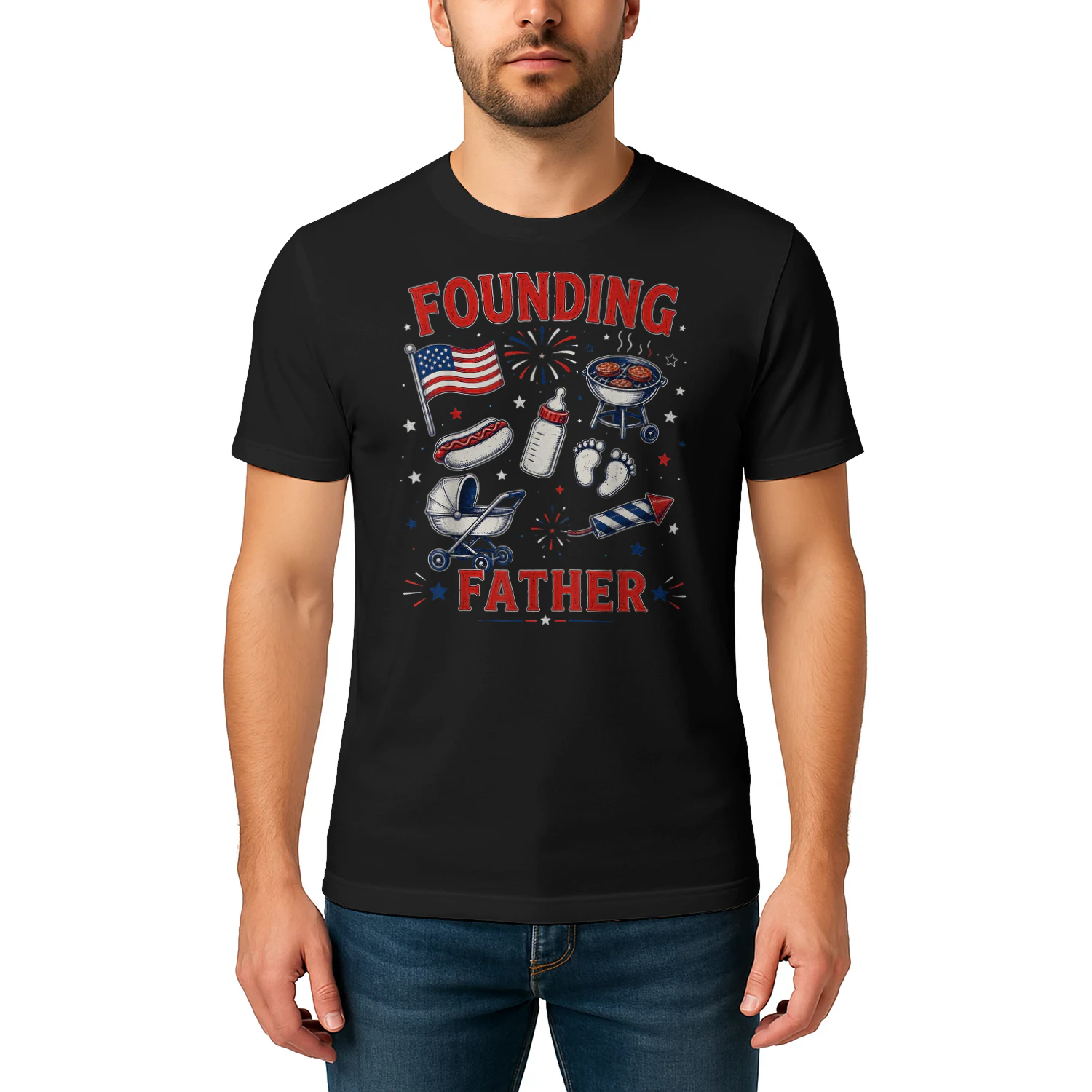 Fathers Day Pregnancy Announcement Baby Founding Fathers