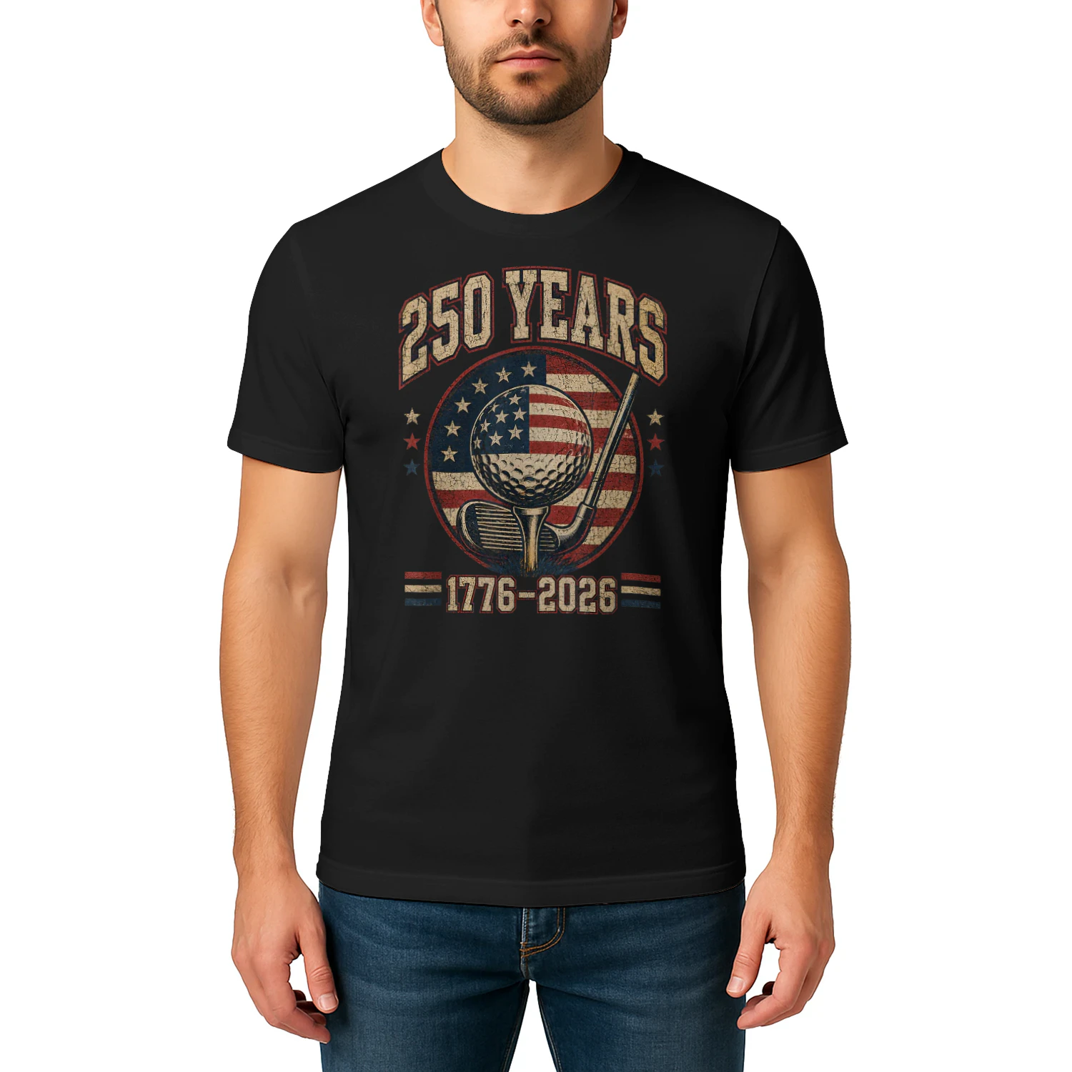 250th Anniversary 250 USA America Golf 1776 2026 Patriotic