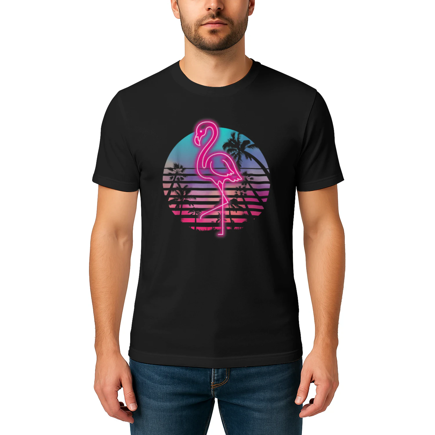 Zoo Animal Tropic Summer Sunrise Gift Flamingo