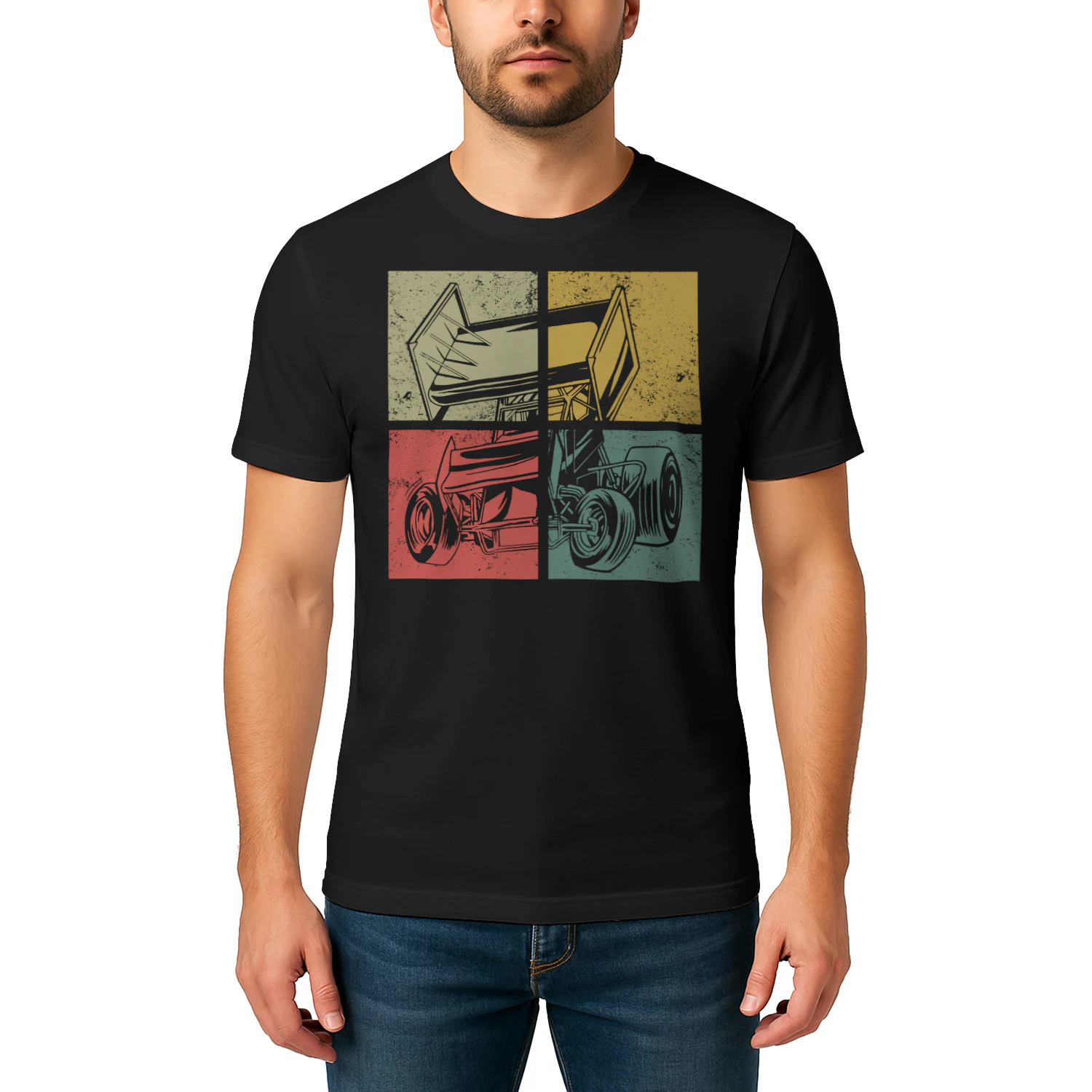 Dirt Track Racing Race Sprint Car Vintage Retro