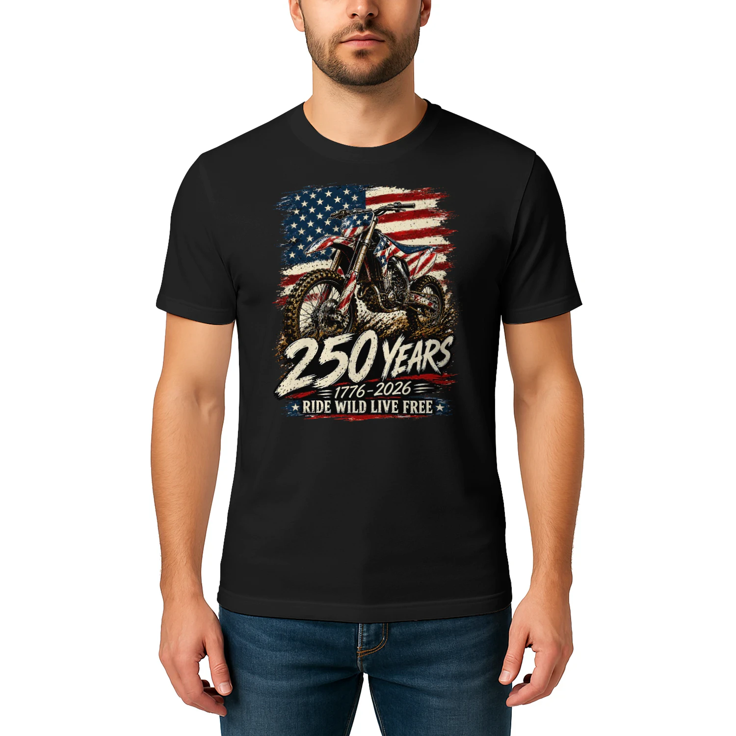 Dirt Bike Motocross 250 Years Ride Wild Live Free