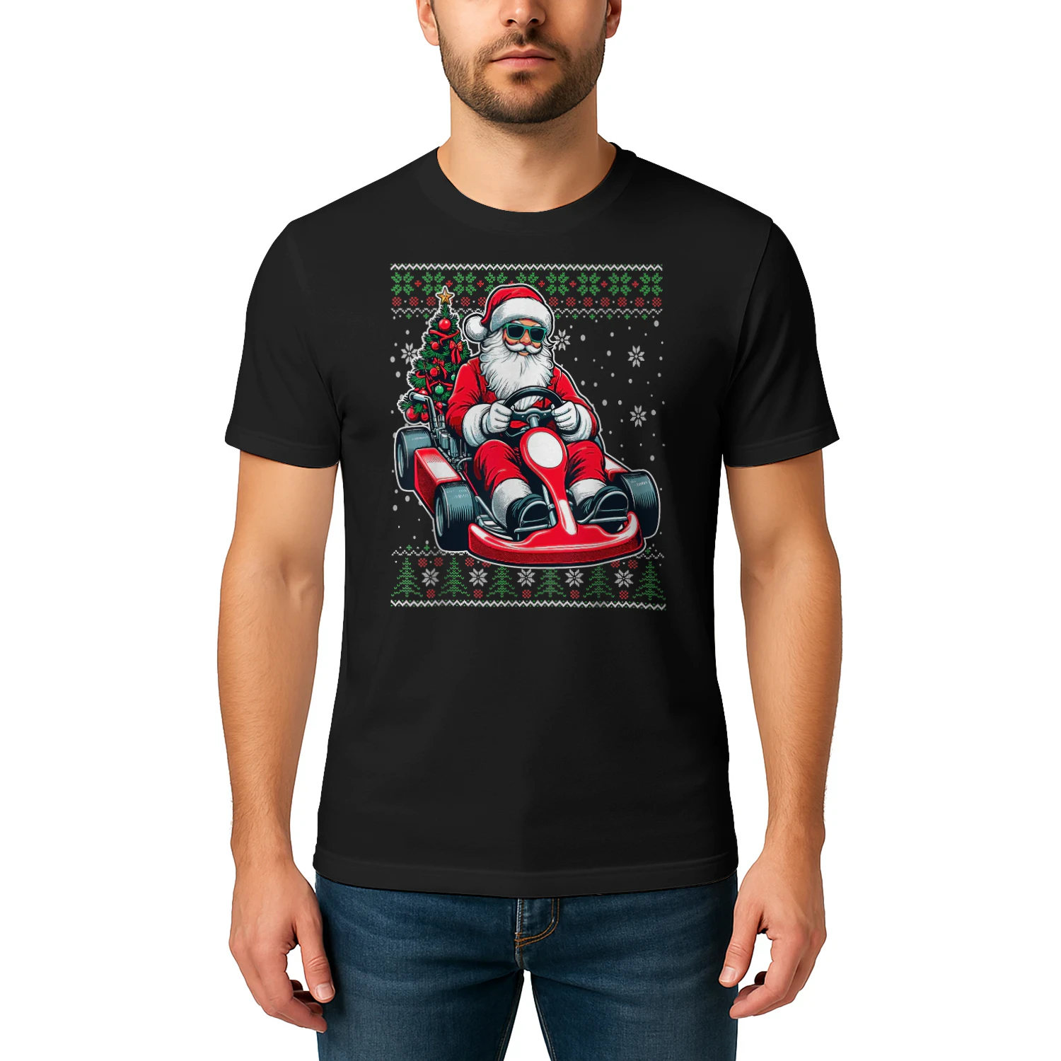 Christmas Santa Claus Kart Racing Ugly