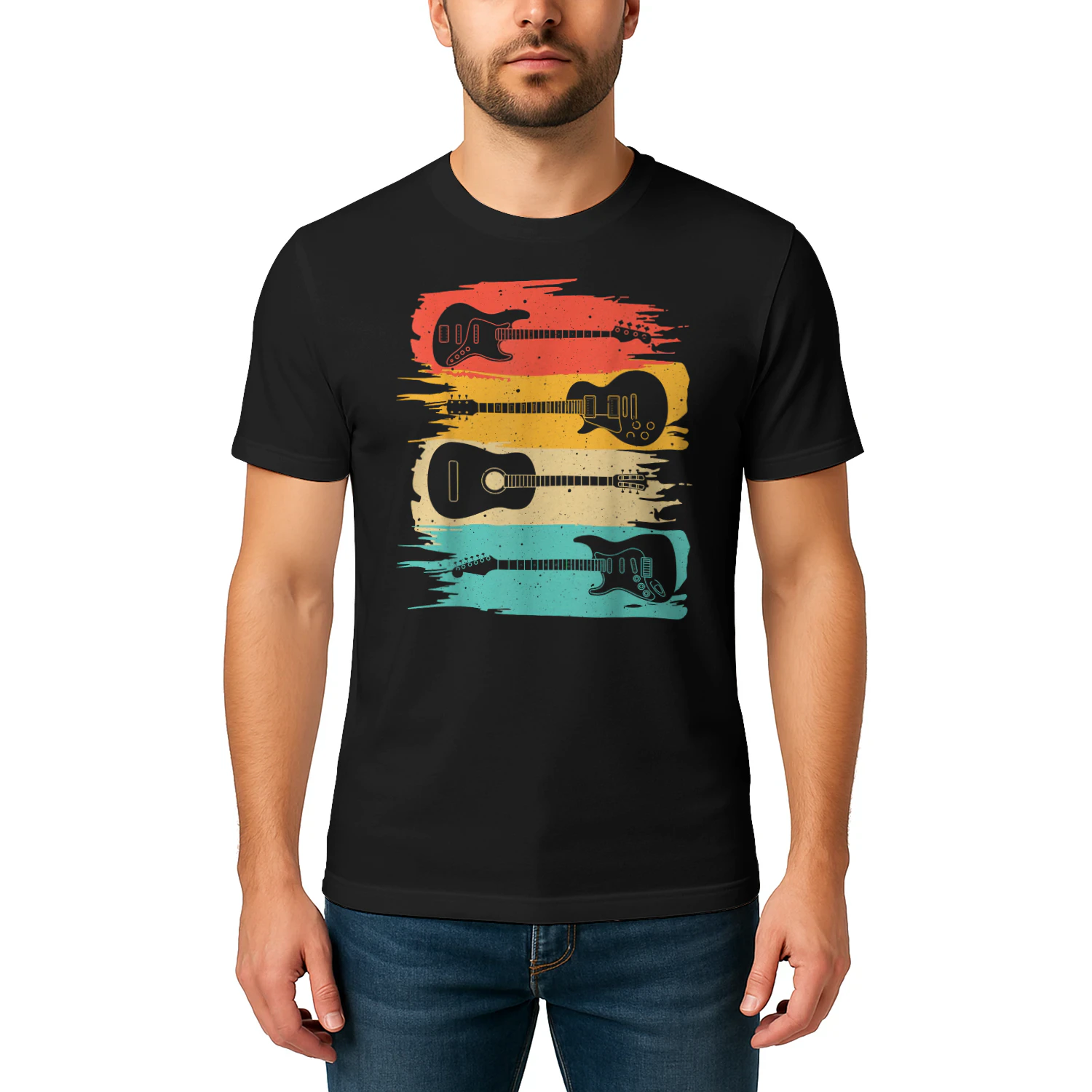 Vintage Guitar Gift for Men Women Music Band Guitarist Stuff
