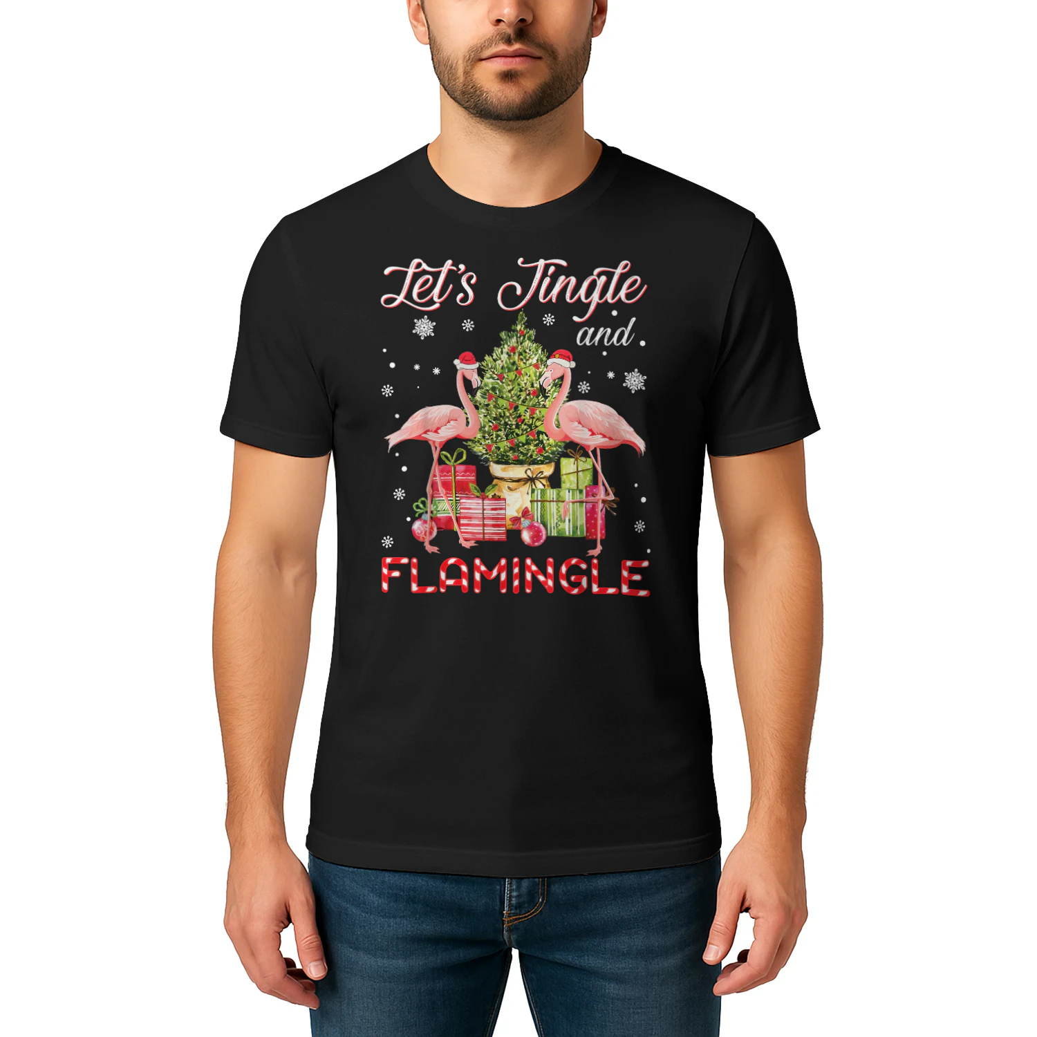 Let's Jingle And Flamingle Funny Flamingo