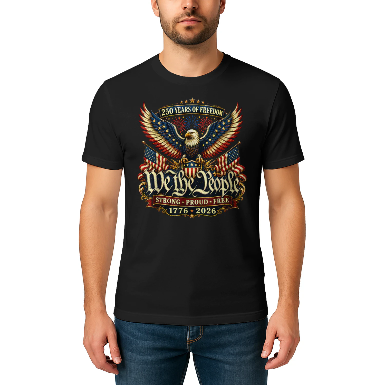 Patriotic Eagle 250 Years Freedom 1776 2026