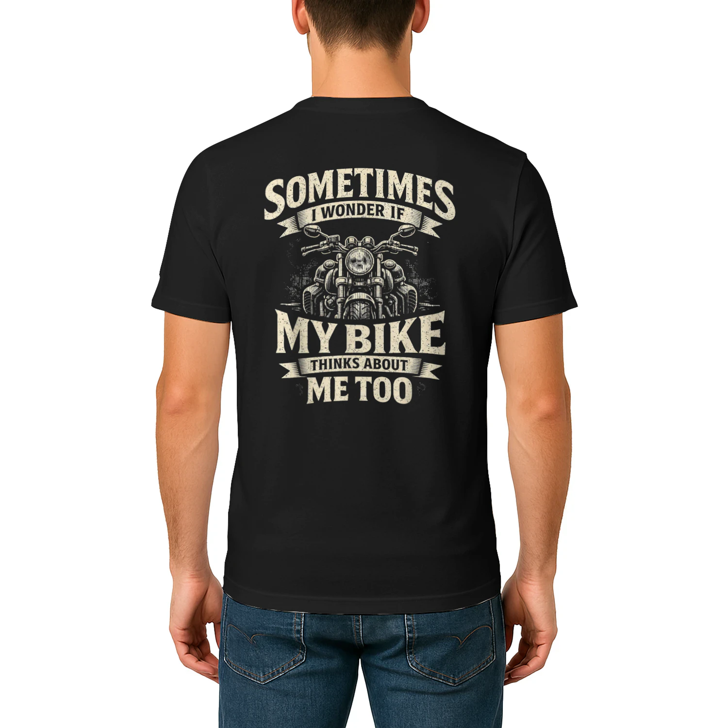 Funny Motorcycle Quote My Bike Thinks Me Biker