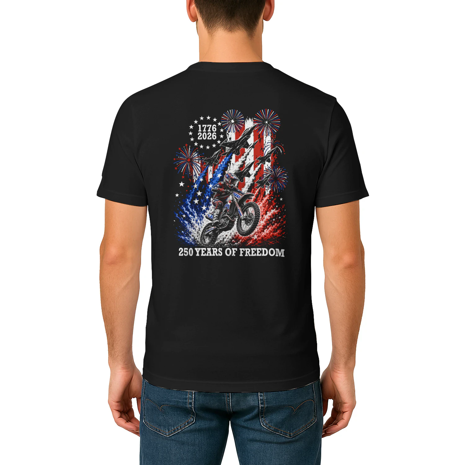 Dirt Bike Motocross 250 Years Of Freedom 1776