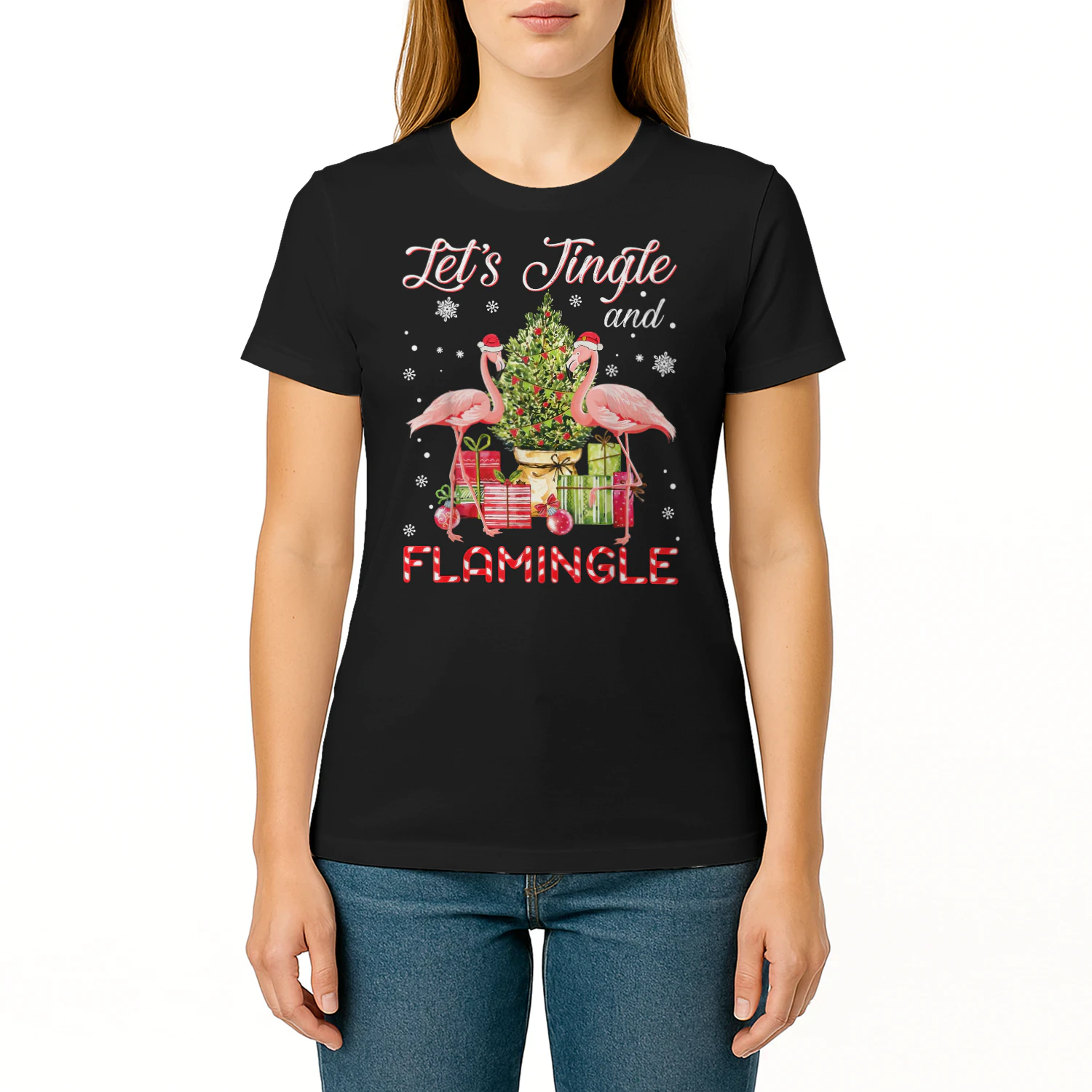 Let's Jingle And Flamingle Funny Flamingo