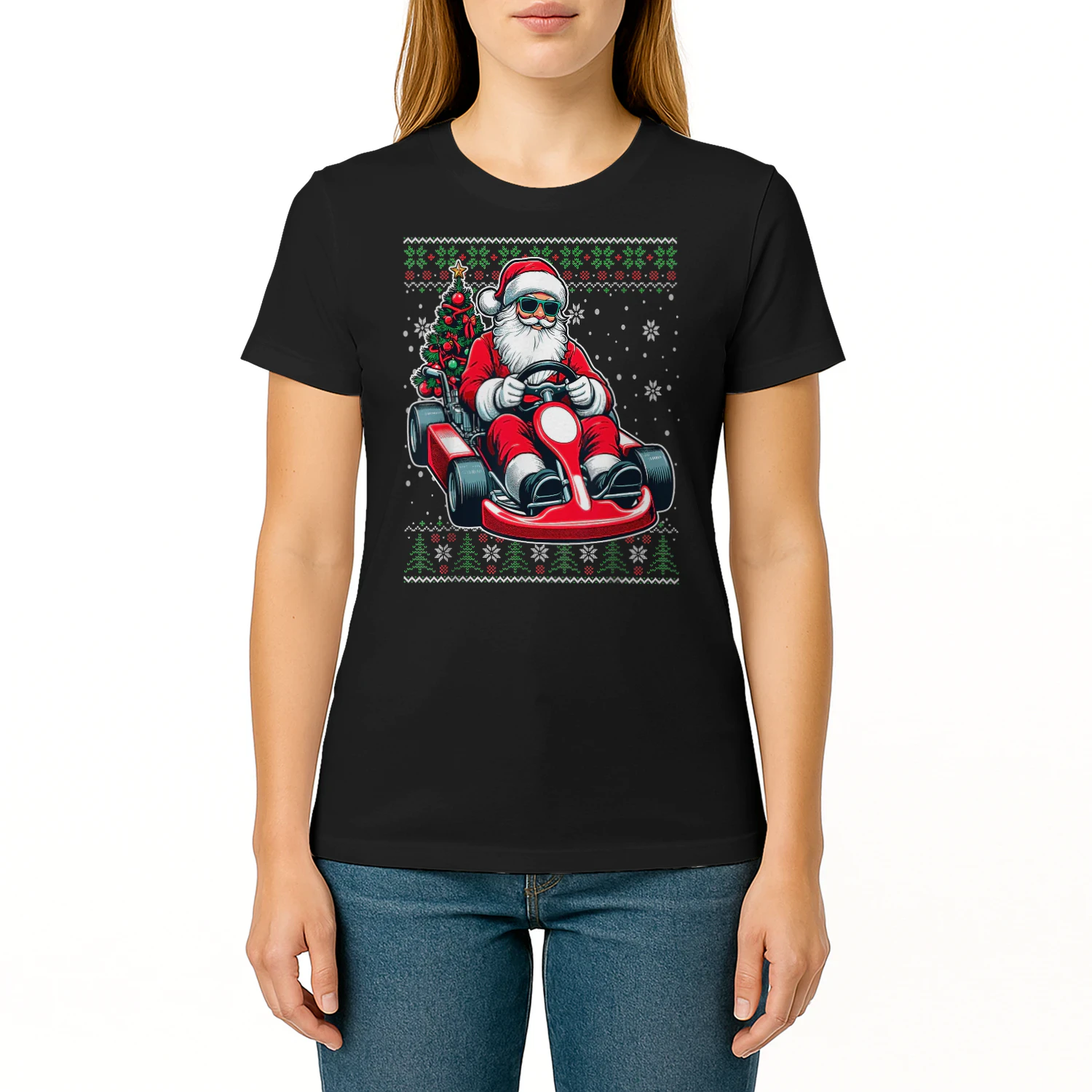 Christmas Santa Claus Kart Racing Ugly
