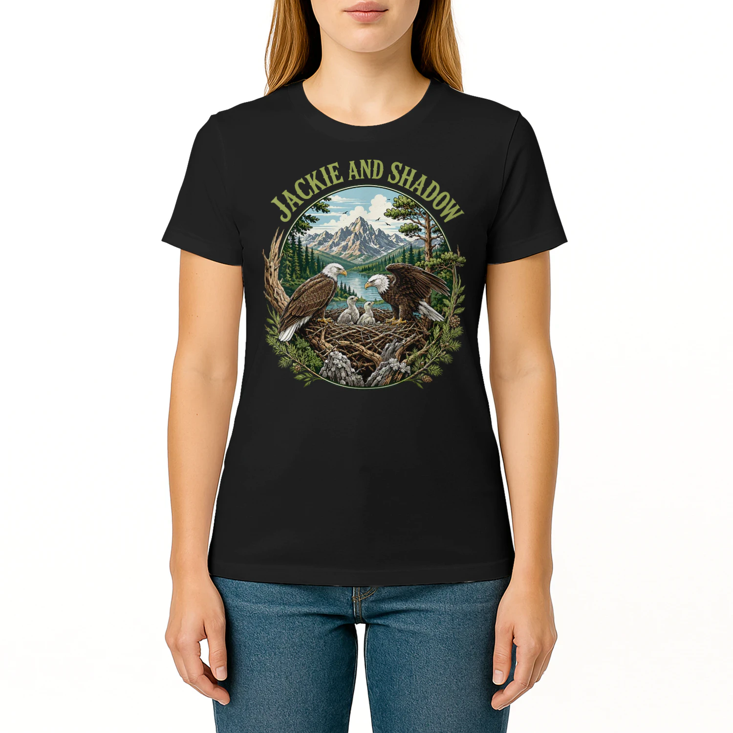 Vintage Jackie and Shadow Bald Eagle Family