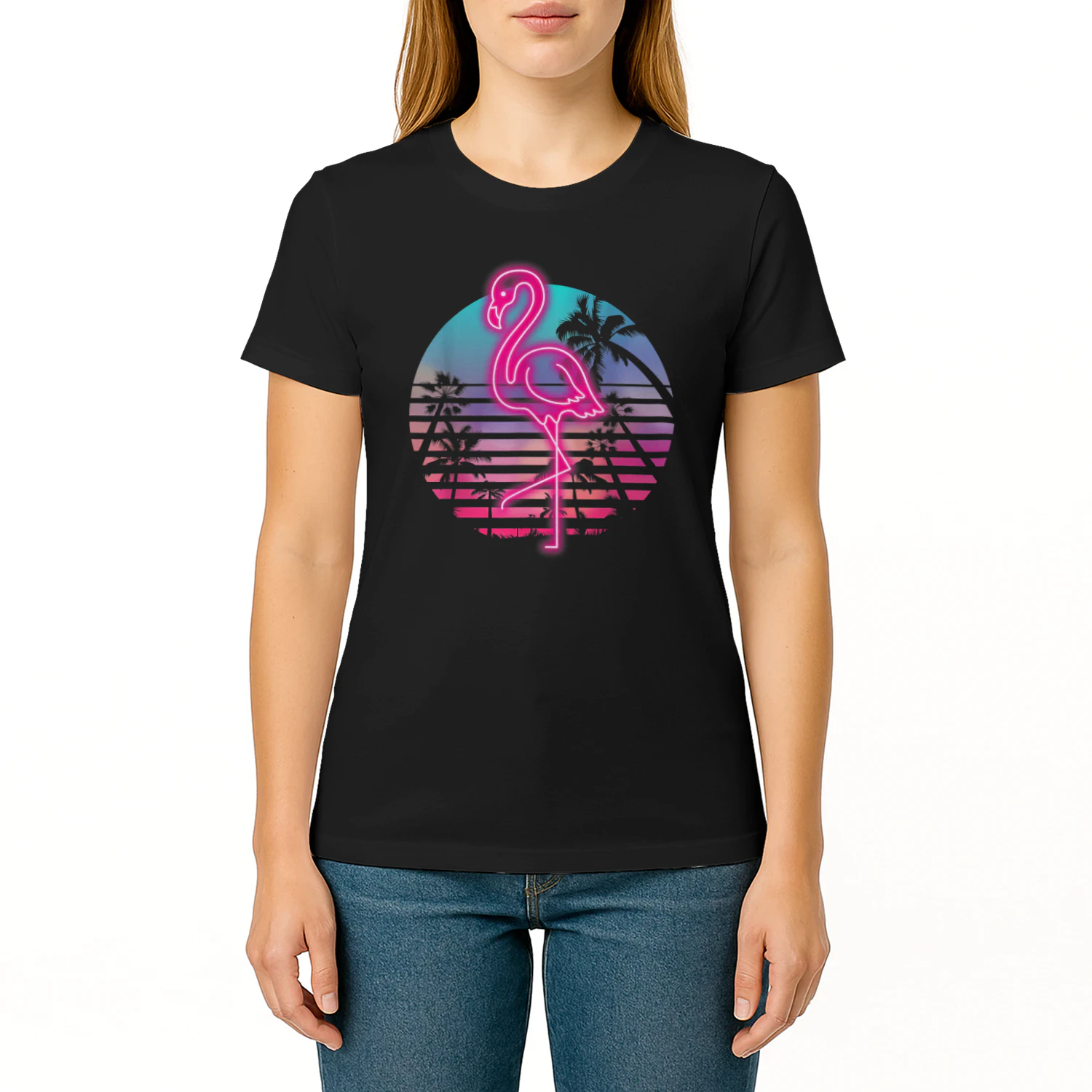 Zoo Animal Tropic Summer Sunrise Gift Flamingo