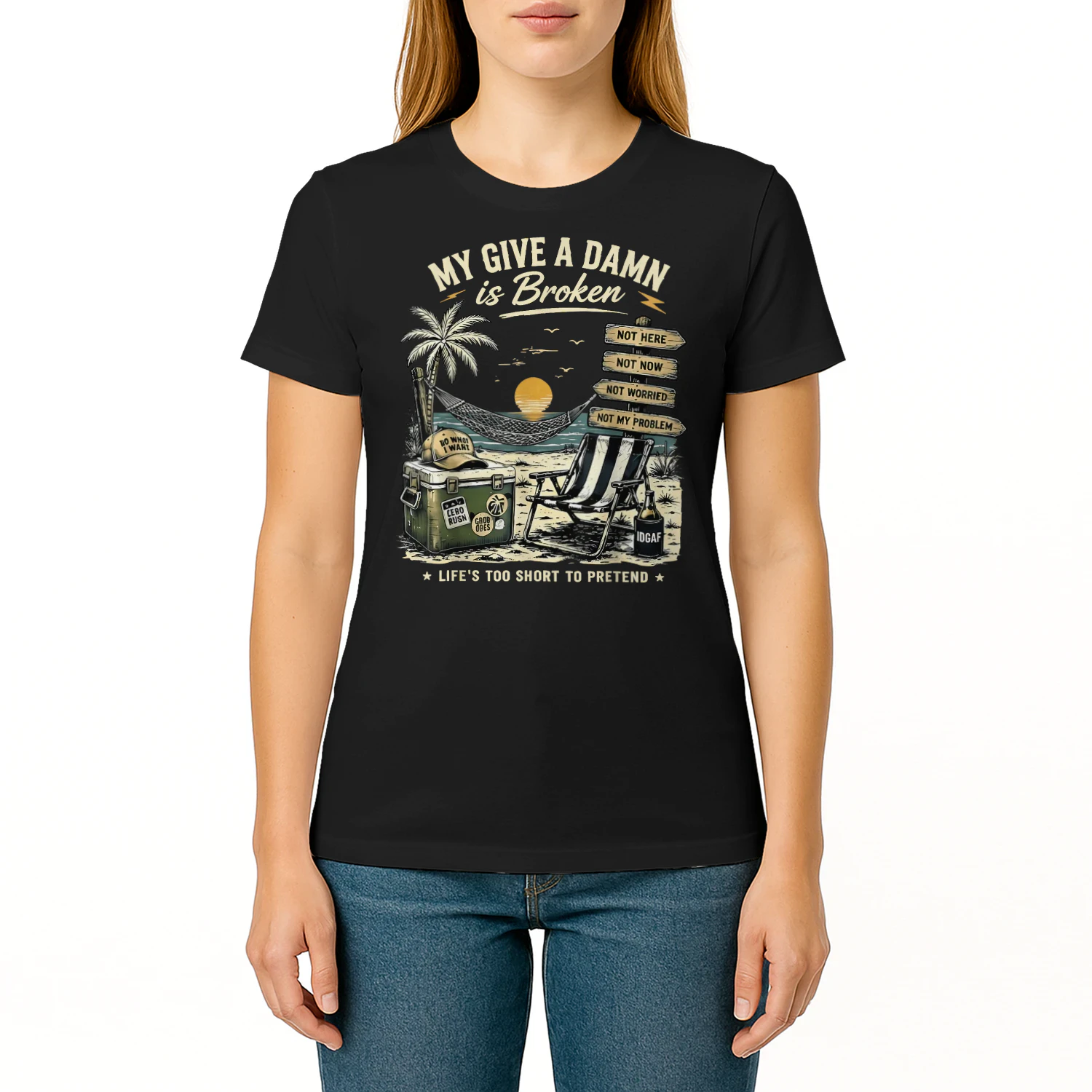 My Give A Damn is Broken Life Too Short to Pretend Vintage