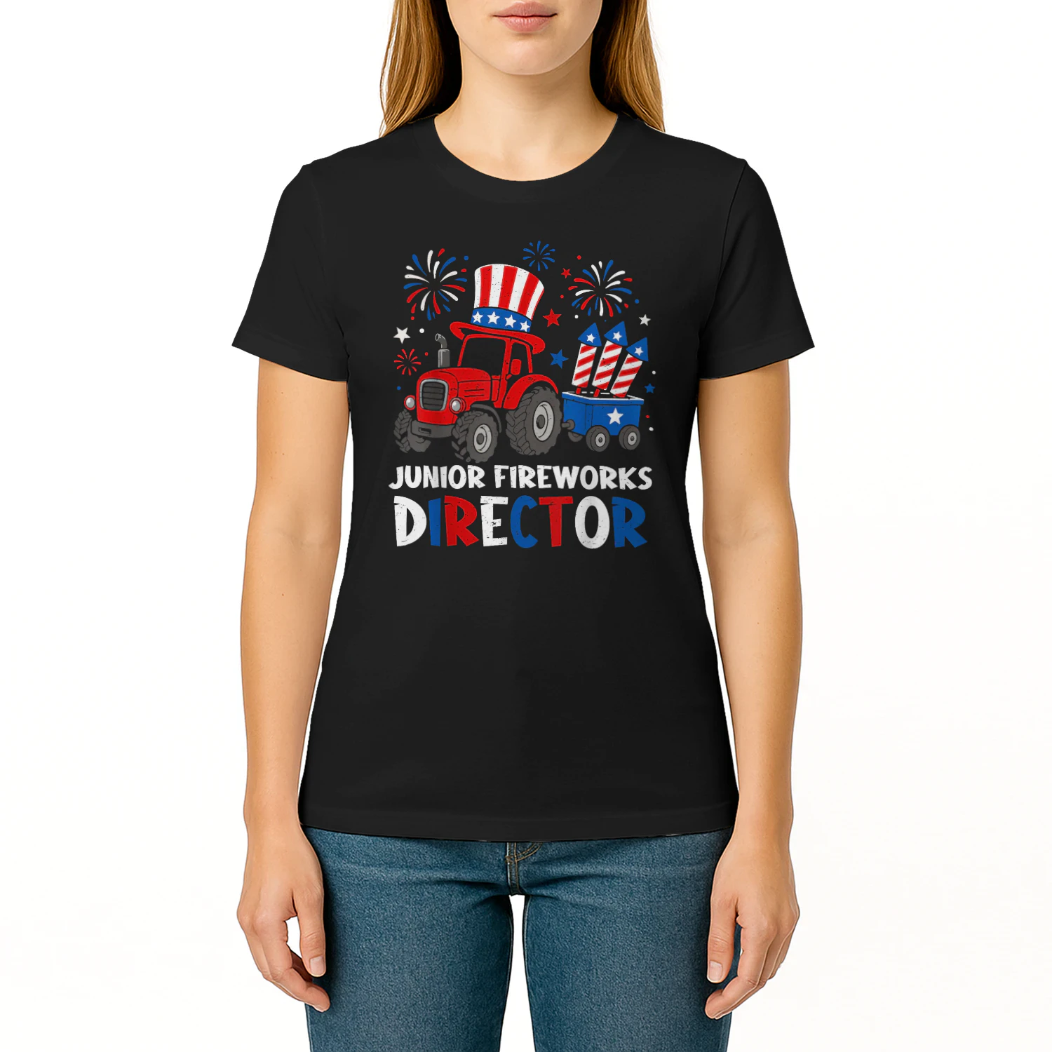 Junior Fireworks Director Tractor Fourth of July Boys Kids