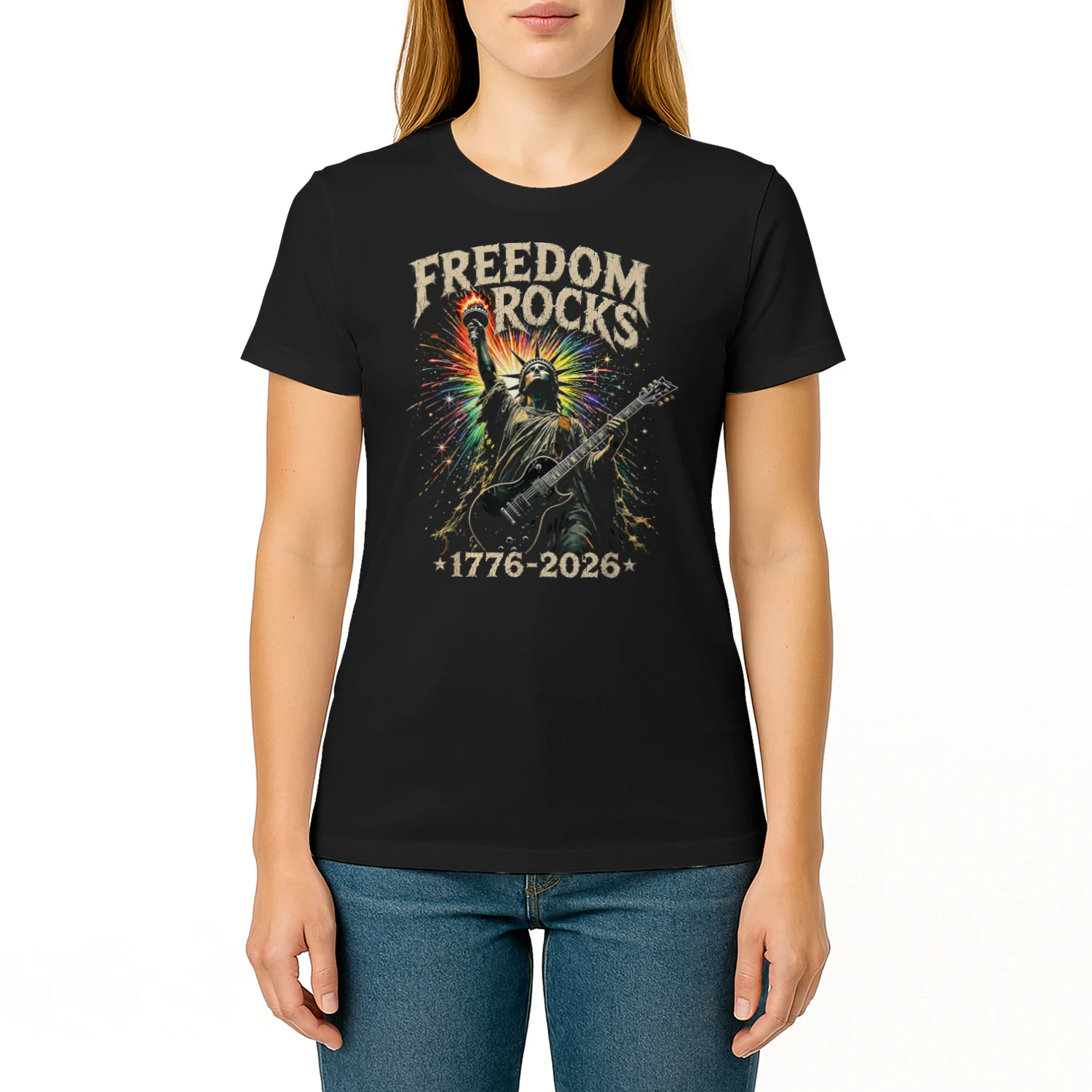 Freedom Rocks Statue of Liberty Guitar 1776-2026 250 Years