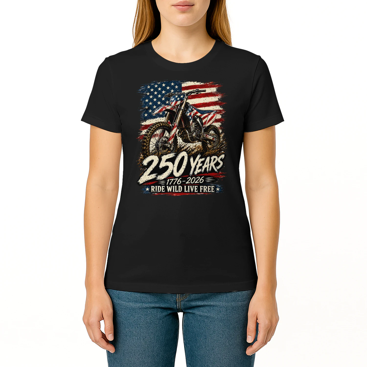 Dirt Bike Motocross 250 Years Ride Wild Live Free