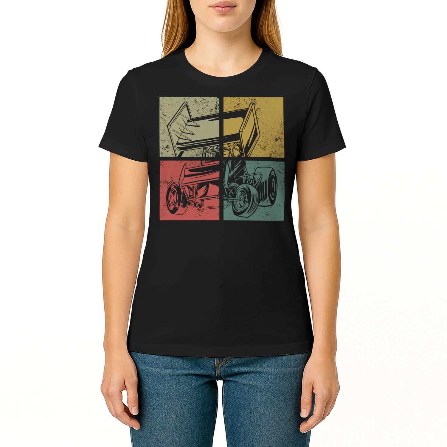 Dirt Track Racing Race Sprint Car Vintage Retro