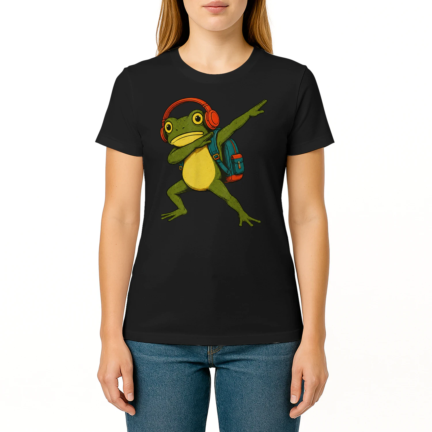 Funny Frog Back to School Girl Boy Kid First Day