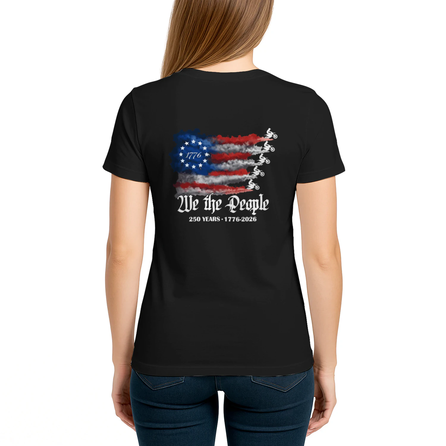 Dirt Bike Motocorss WE The People 250 Years US Flag