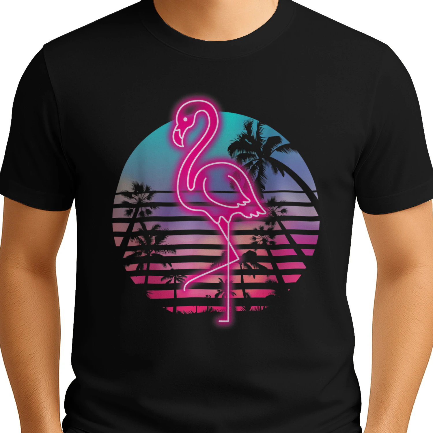 Zoo Animal Tropic Summer Sunrise Gift Flamingo