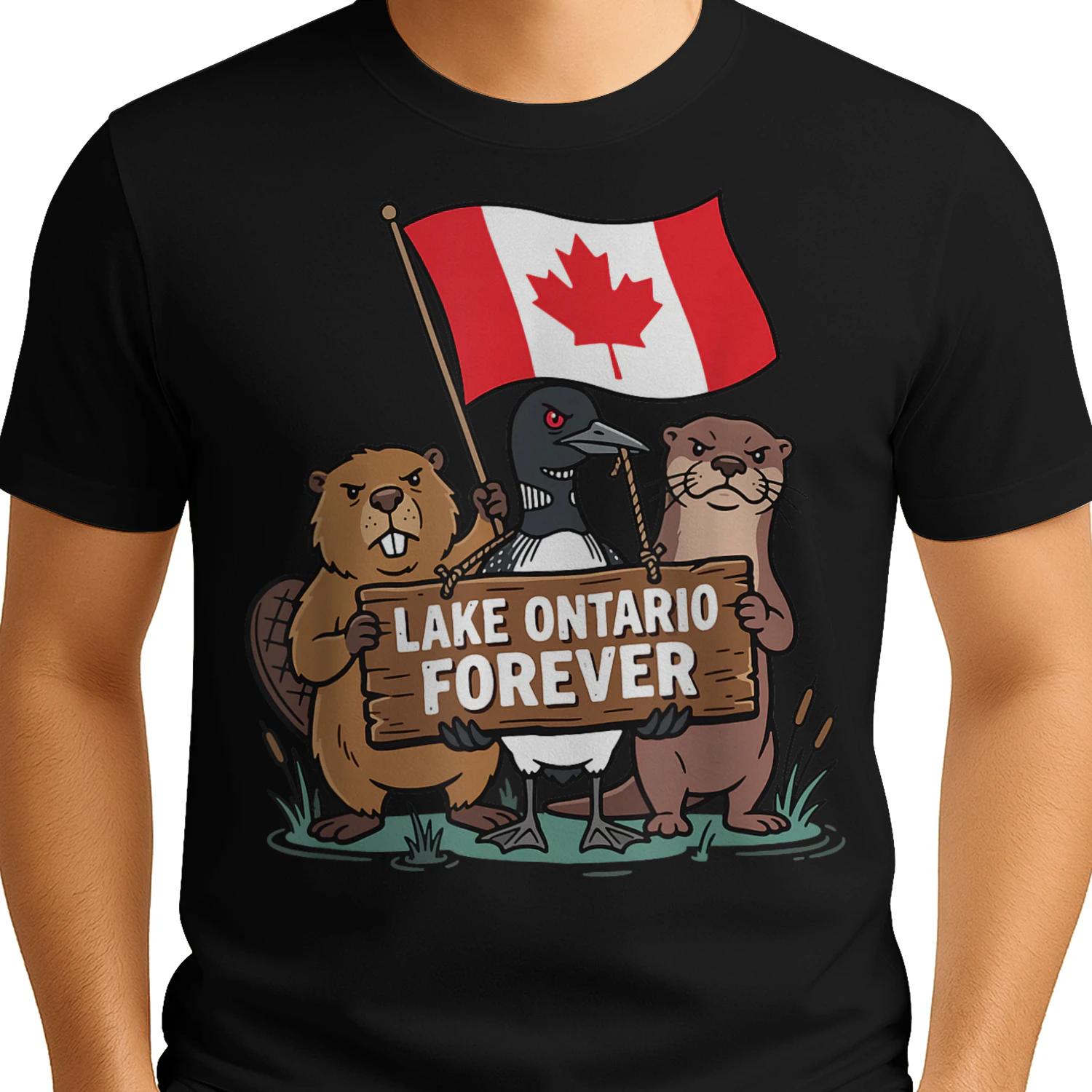 Lake Ontario Forever Animals Flag Funny Anti Lake