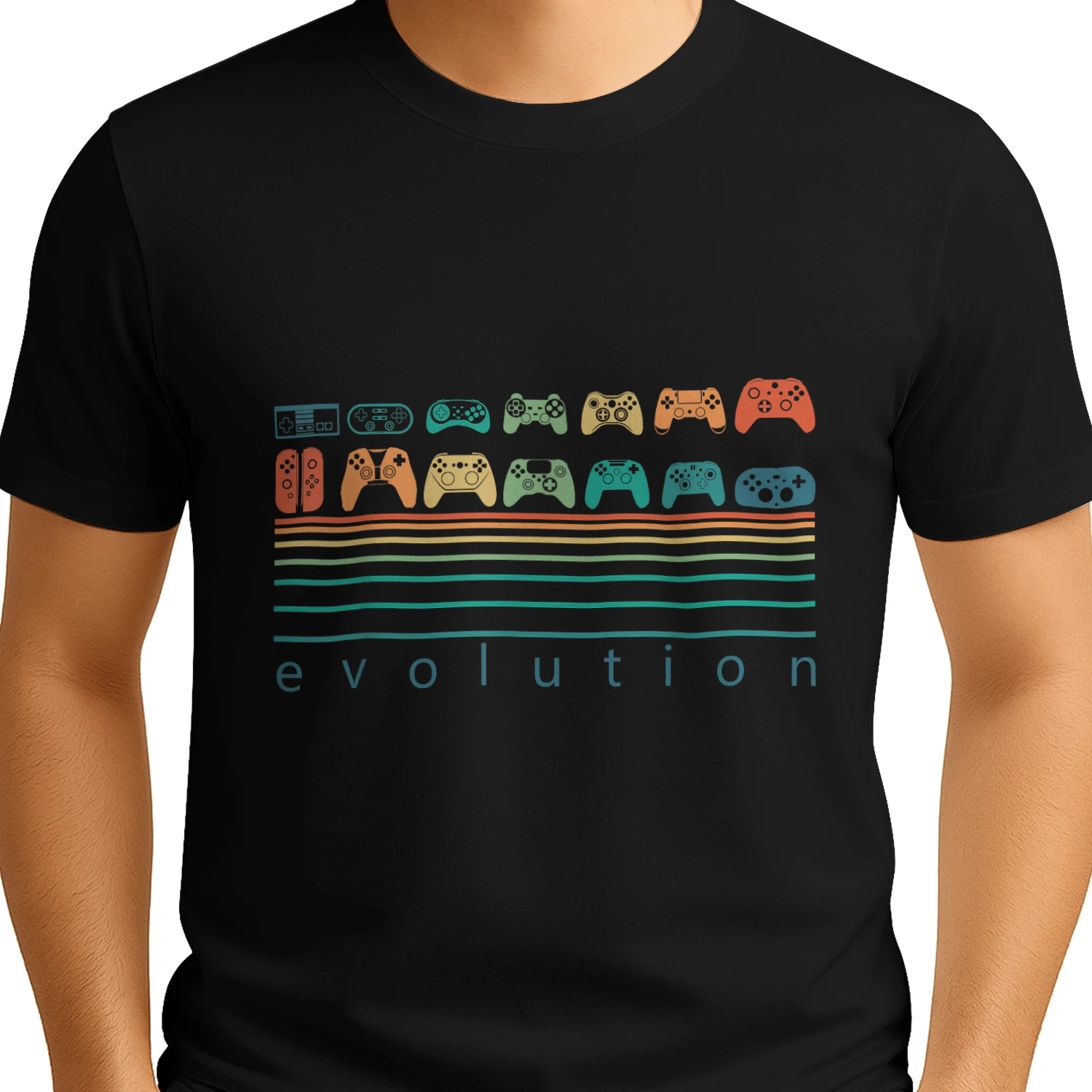 Video Game Controller Evolution 80s 90s Retro Gaming Gamer