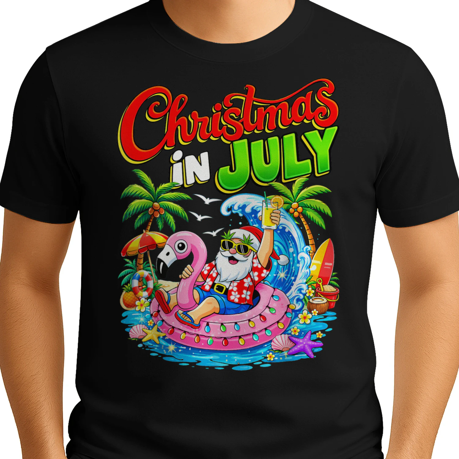 Christmas in July Palm Tree Beach Summer Hawaii