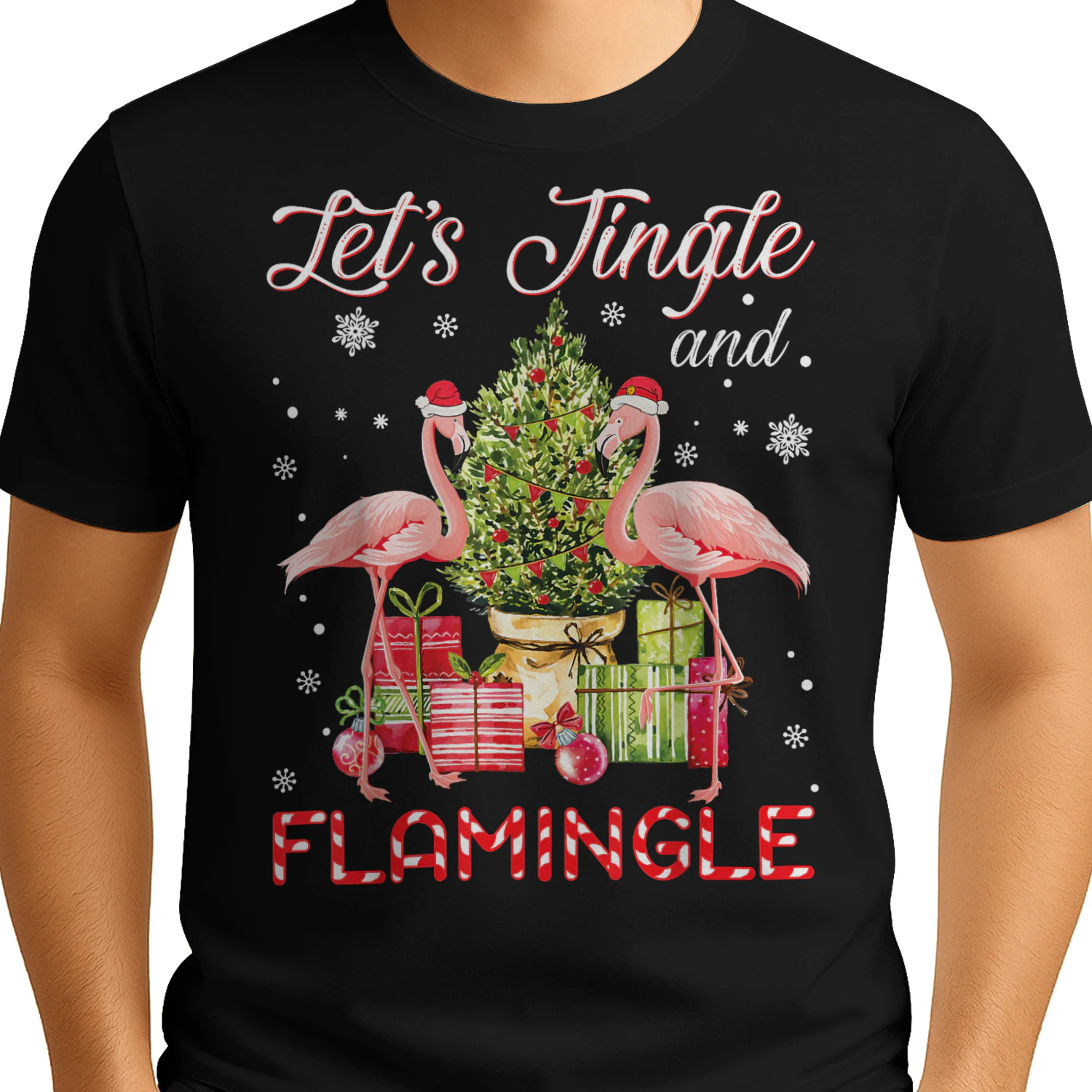 Let's Jingle And Flamingle Funny Flamingo