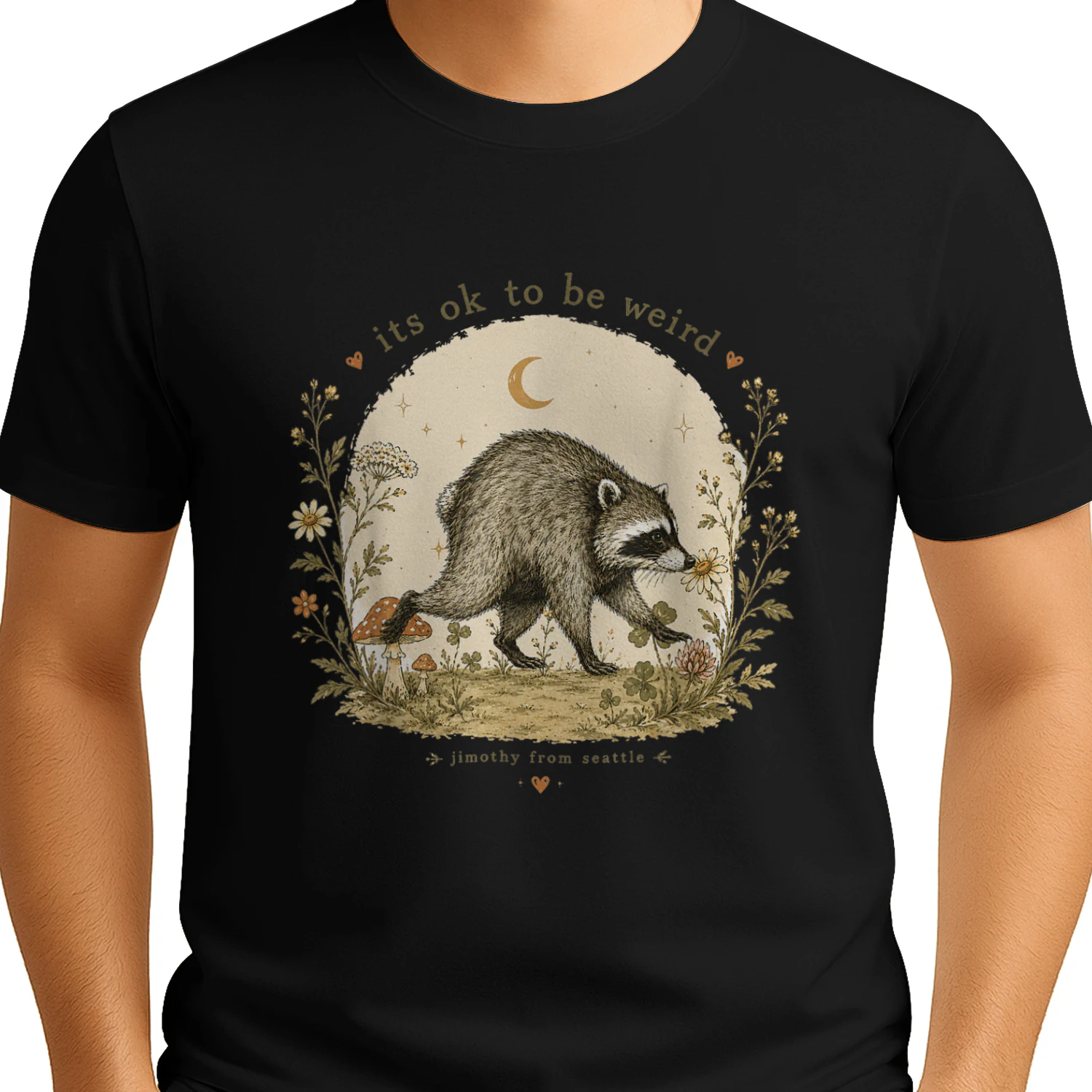 Funny Jimothy Raccoon Its OK to Be Weird Raccoon