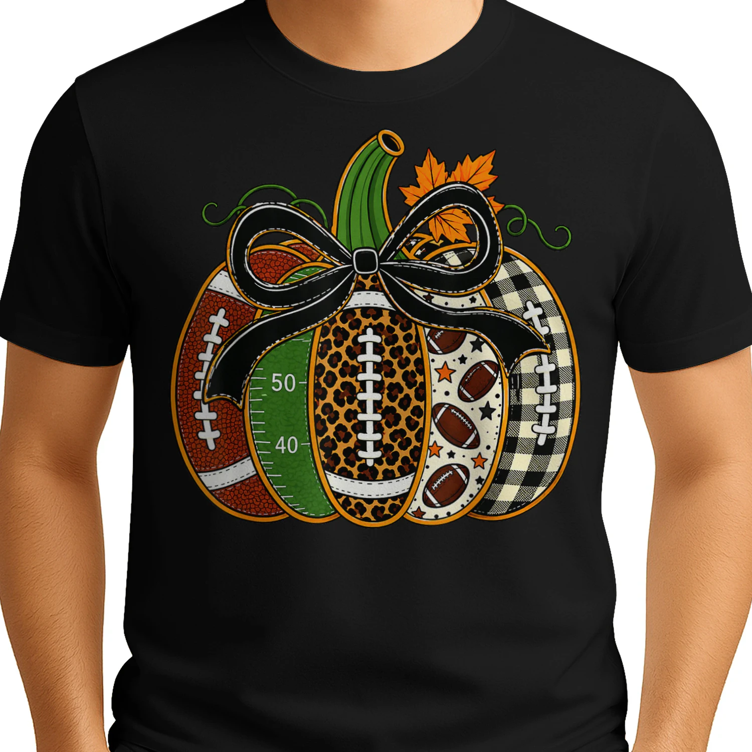 Football Inspired Fall Pumpkin Leopard Autumn
