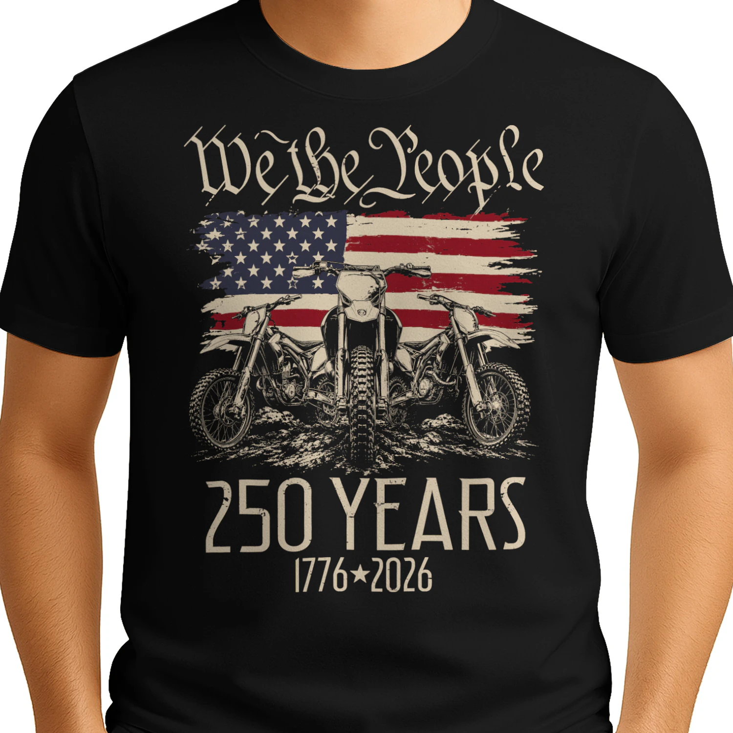 Dirt Bike Motocorss WE The People 250 Years US